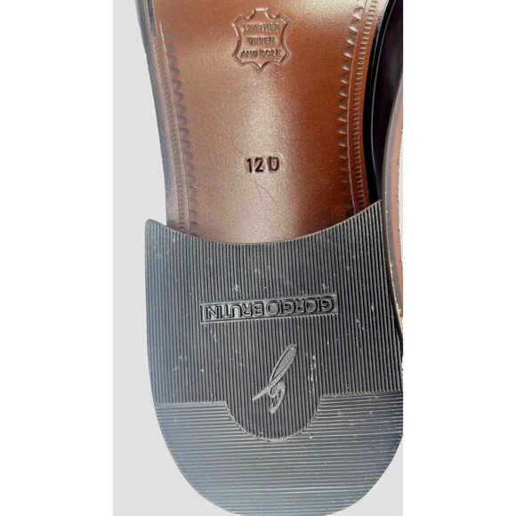 Giorgio Brutini Le Glove Brown Eel Skin Loafers Mens Shoes Sz 12D Made in Brazil - Picture 12 of 13